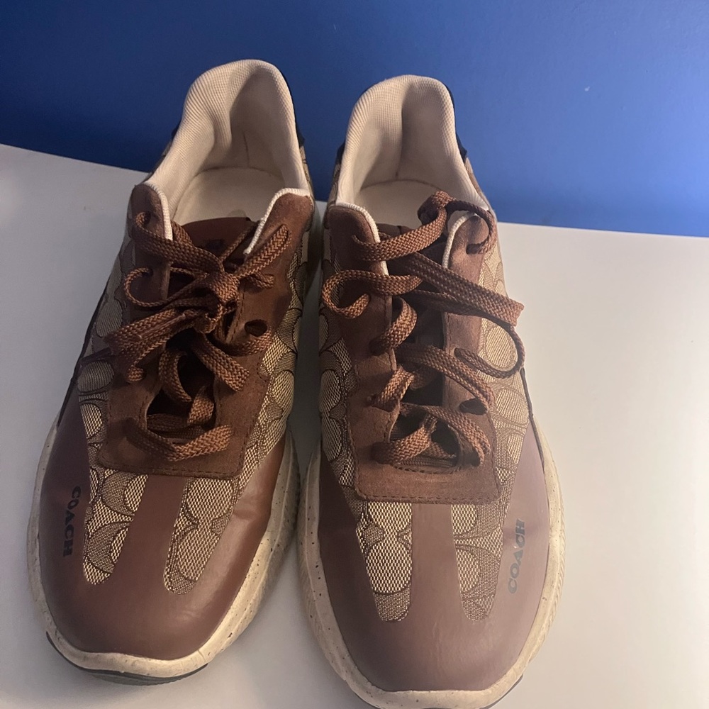 Coach Tan and Brown Men's Sneakers